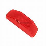 Red clearance/side marker light, rectangular.