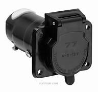 Black trailer connector for car end