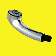 Chrome-plated faucet sprayer replacement part for Phoenix Hybrid Pull-Out Faucet.
