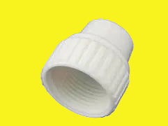 White cap with female threads