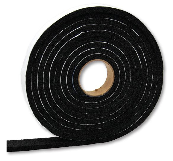 A roll of black multi-purpose weather stripping.
