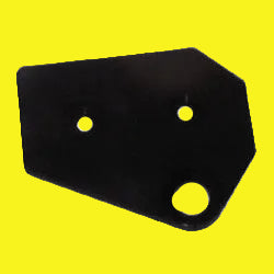 Black metal refrigerator door hinge plate