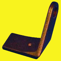 Black metal refrigerator door hinge