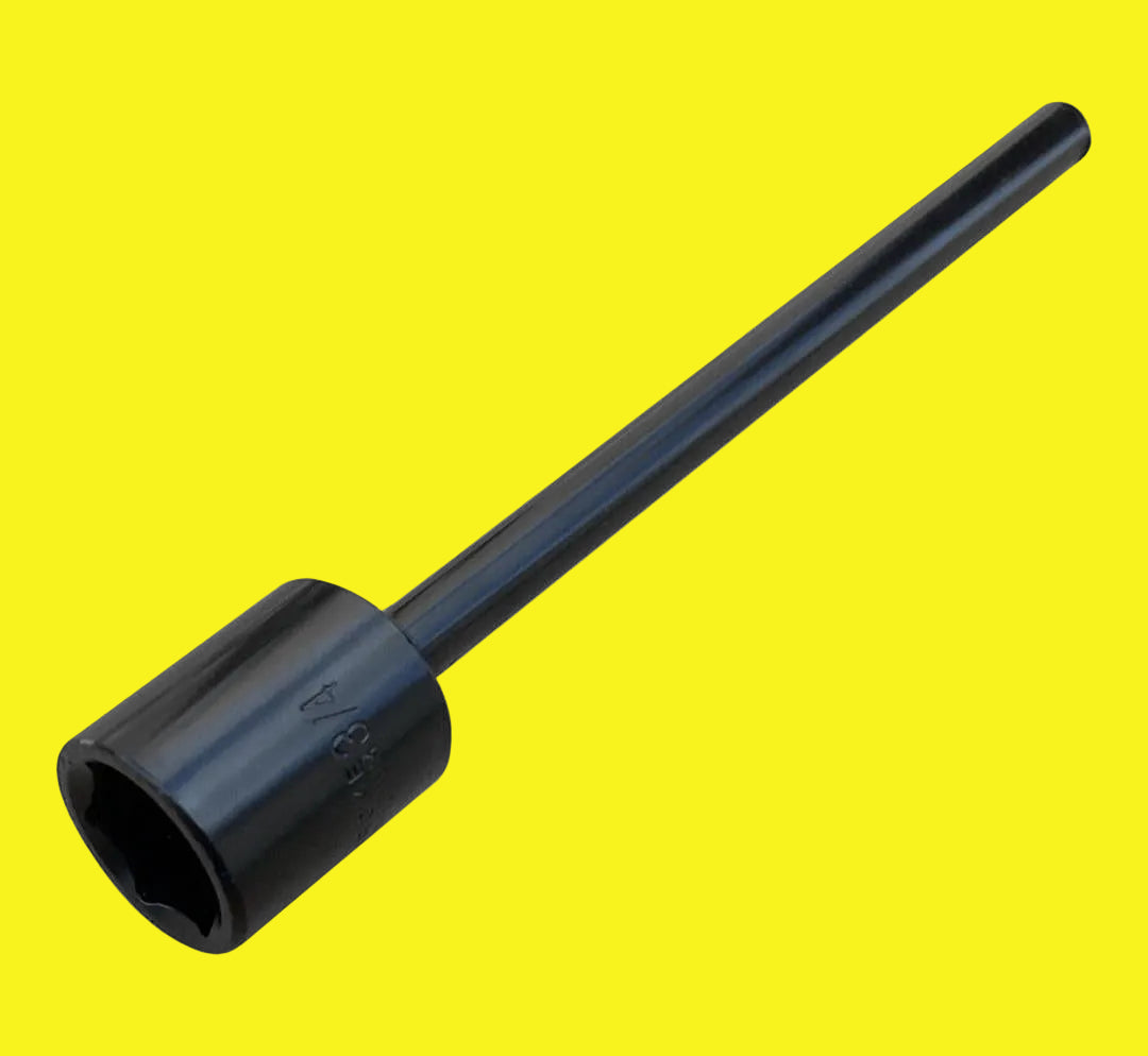 Black drill adapter with long shaft