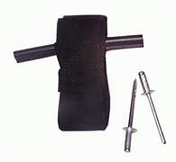 A black window awning pull strap