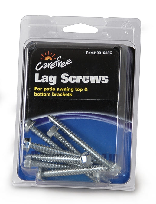 Package of lag screws for awning brackets