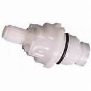 A white LaSalle Bristol faucet stem and bonnet, with visible threaded connection and sealing washer.