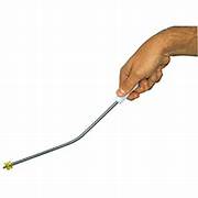 A coiled wire water heater burner tube cleaner.