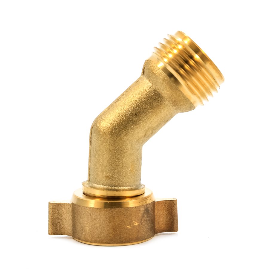 Brass 45 degree water hose connector