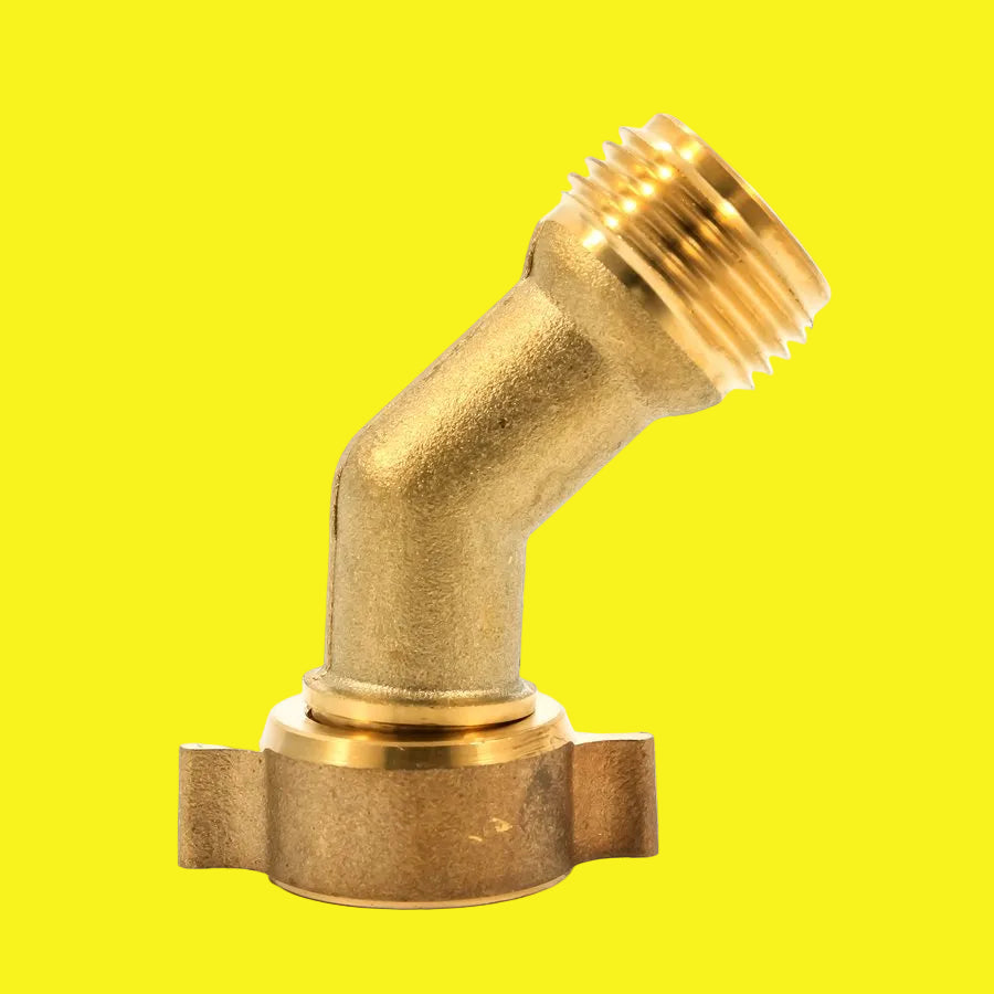 Brass 45 degree water hose connector