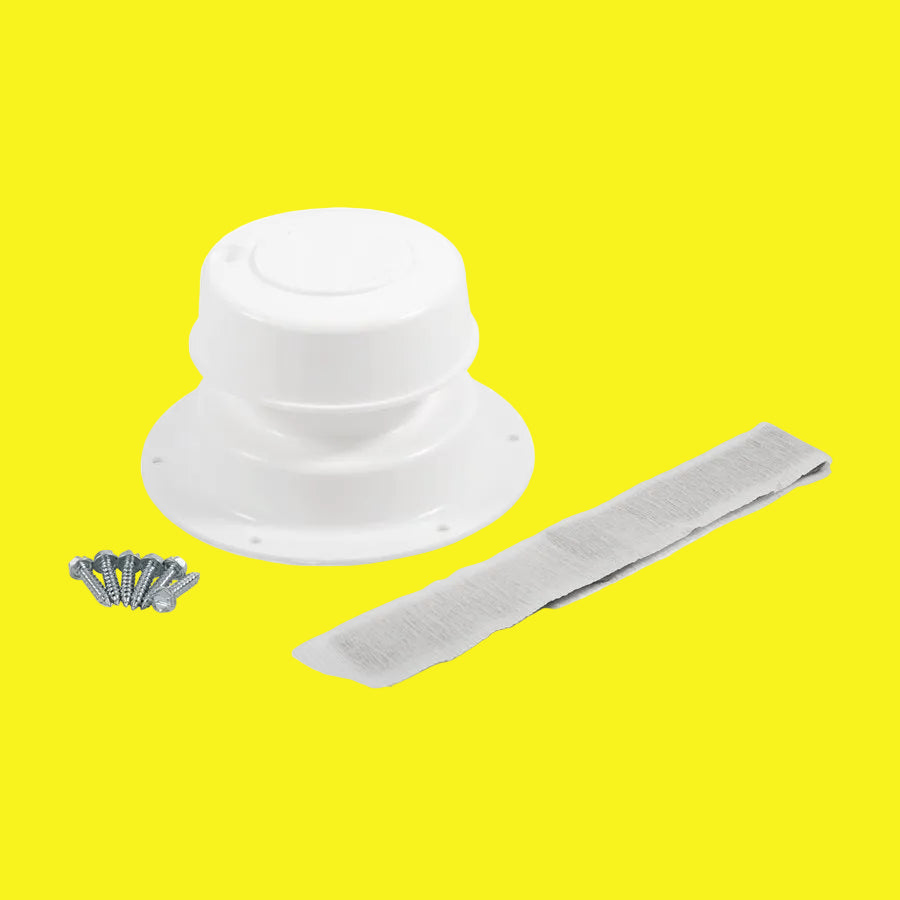 White plumbing vent kit with hardware