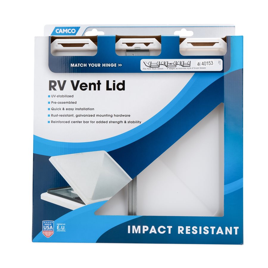 White roof vent lid 40153 with plastic hinge