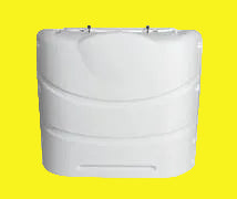 White propane cover with access lid
