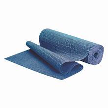 A roll of blue slip stop material, unrolled to show texture, typically used for preventing items from sliding on shelves or floors.