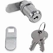 Compartment door lock with keys