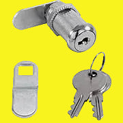 Compartment door lock with keys