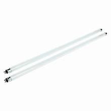 Two white fluorescent bulbs 21 inches in length.