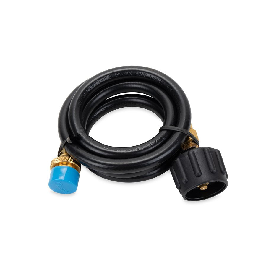 Black propane hose with connections on both ends