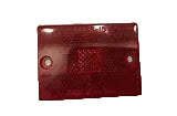 A red clearance/side marker lens for vehicles, with two pre-drilled holes for mounting.