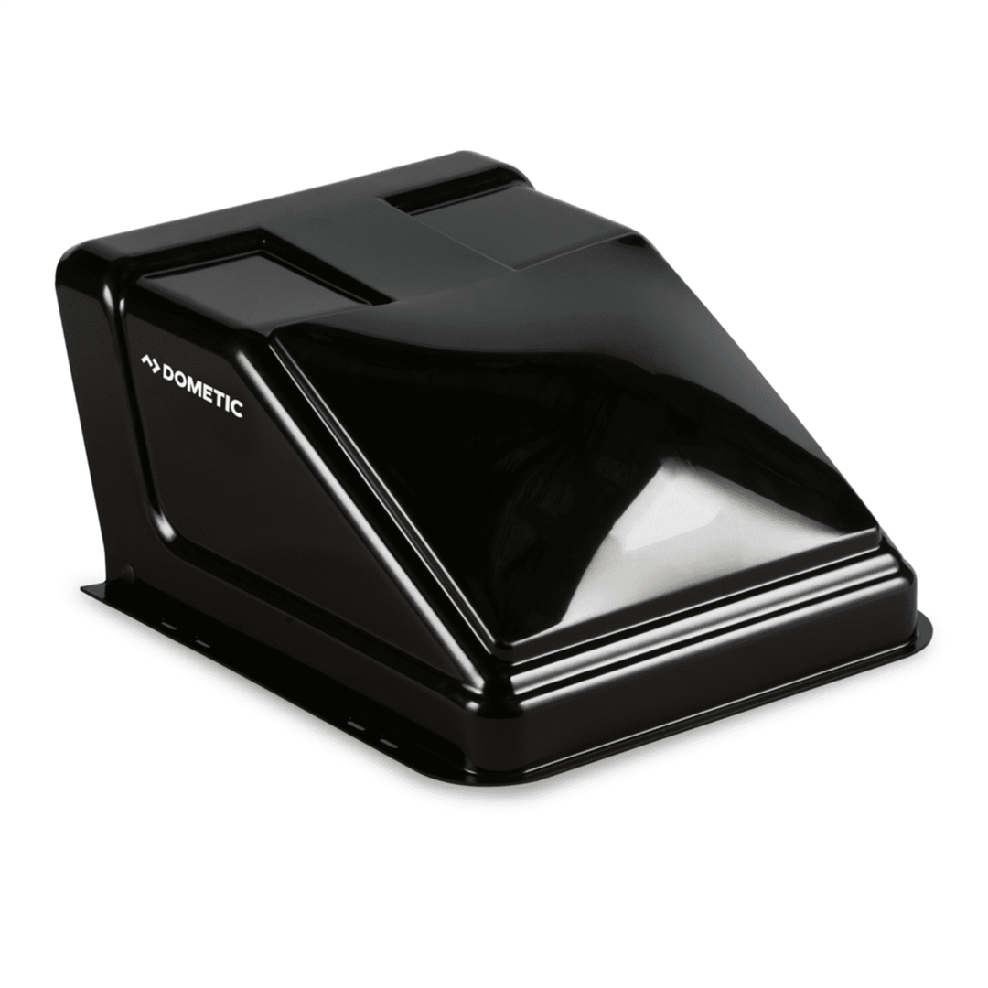 A black opaque dome type ventilation cover for roof vents.