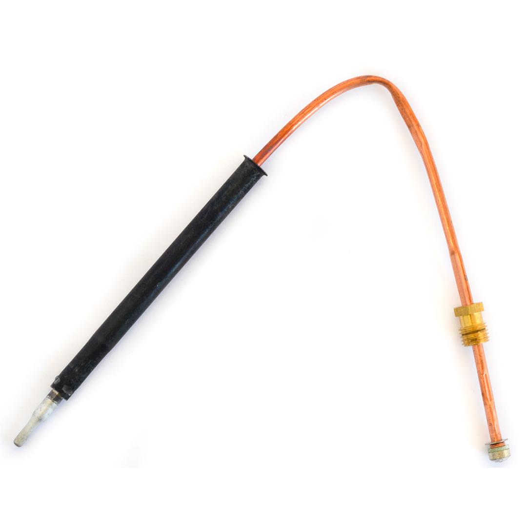 Refrigerator thermocouple. Black on one end and copper on the other end.