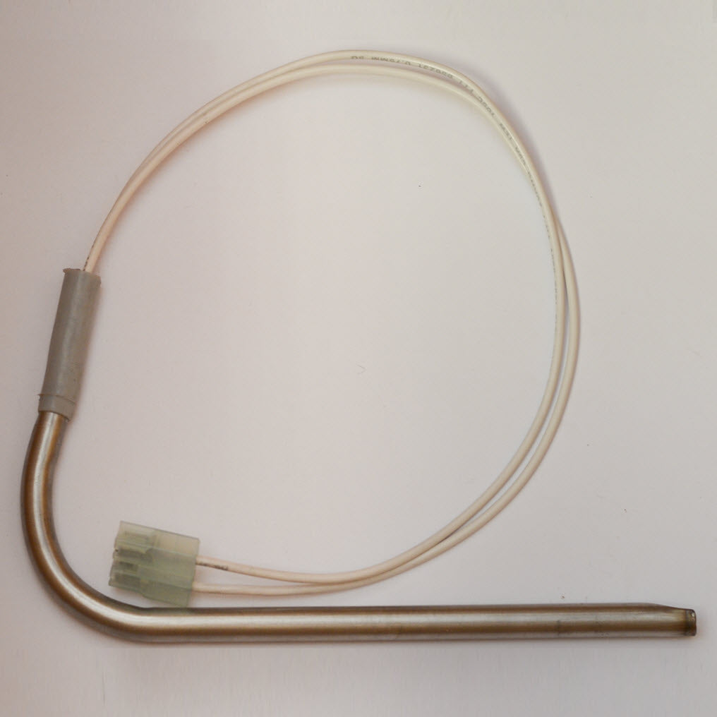 Silver L-shaped metal heating element with wiring on one end