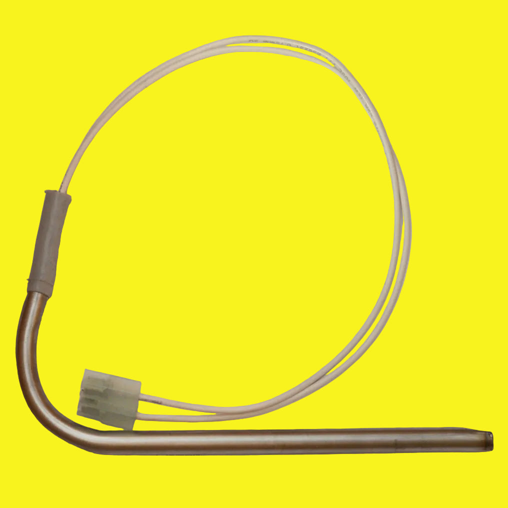 Silver L-shaped metal heating element with wiring on one end
