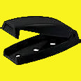 Black spring loaded door catch
