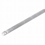 A clear, 10-inch long mini blind wand used to open and close window shades.