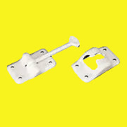 White entry door holder for RV