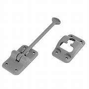 A gray plastic T-style entry door holder for RVs.