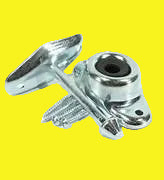 Metal entry door holder, plunger-style, for RV