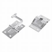 Silver entry door holder, 90 degree, zinc