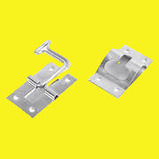 Silver entry door holder, 90 degree, zinc