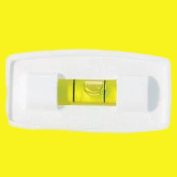 White bubble style stick-on level for RV