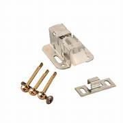 Silver cabinet catch with hardware