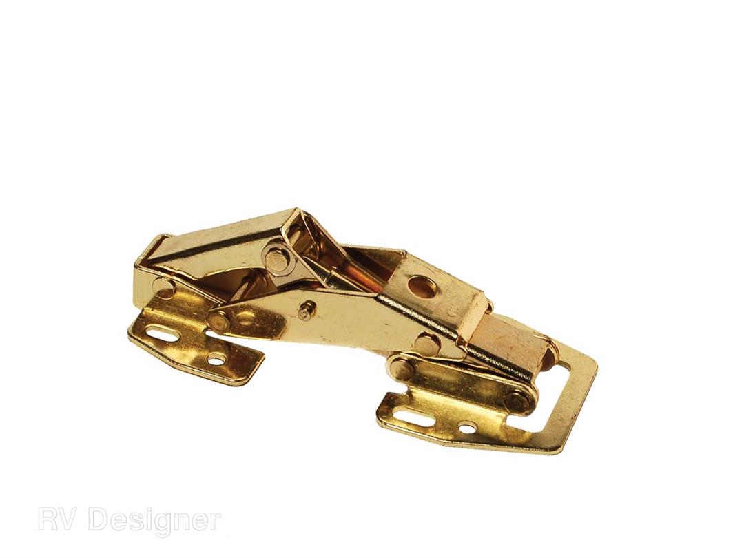 Gold metal cabinet door support hinge