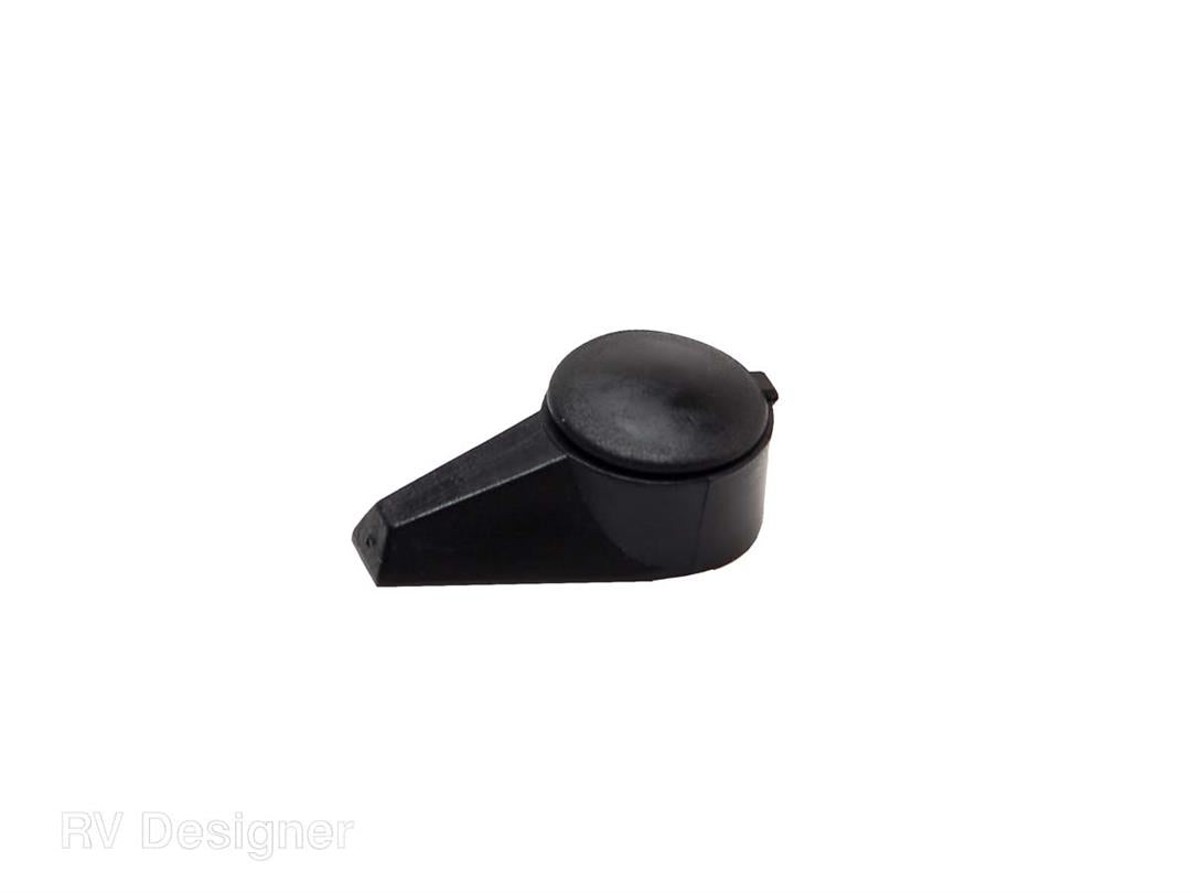 Black plastic shower door latch