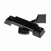 Black window latch designed for double pane windows.