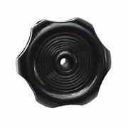 Black circular window knob for RV