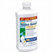 A bottle of Thetford Toilet Seal Lubricant & Conditioner with a white label on it.