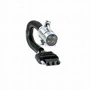 Black trailer connector. 4-way round to 4 flat