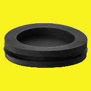 A black water heater thermostat access plug