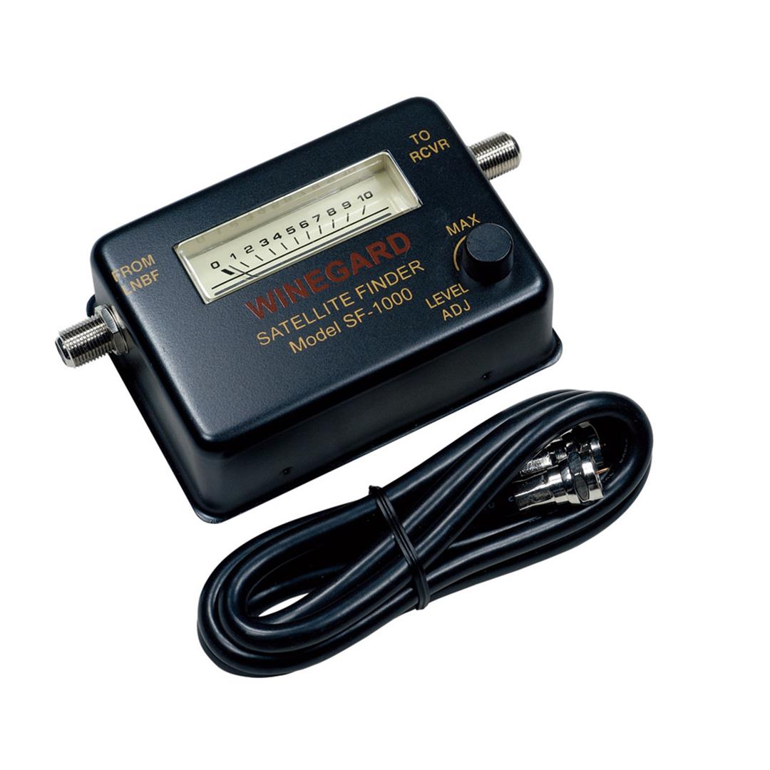 Black satellite finder and connector.
