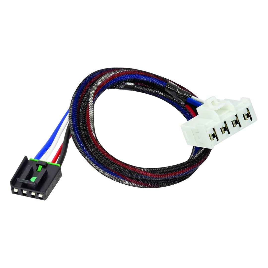 A Tekonsha Dodge Brake Control Harness with a 2-plug connector and multi-colored wires.