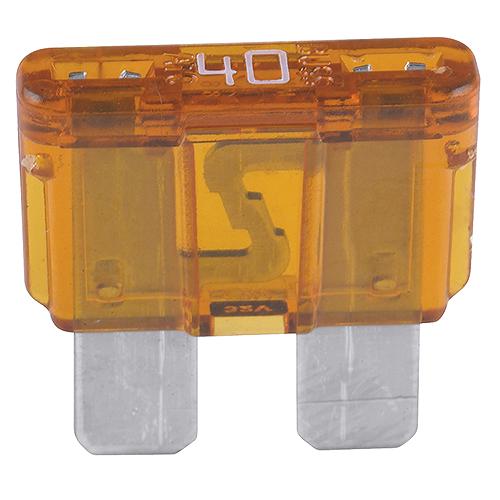 An orange ATC blade fuse with 40 written on it, typically used in a vehicle's electrical system.