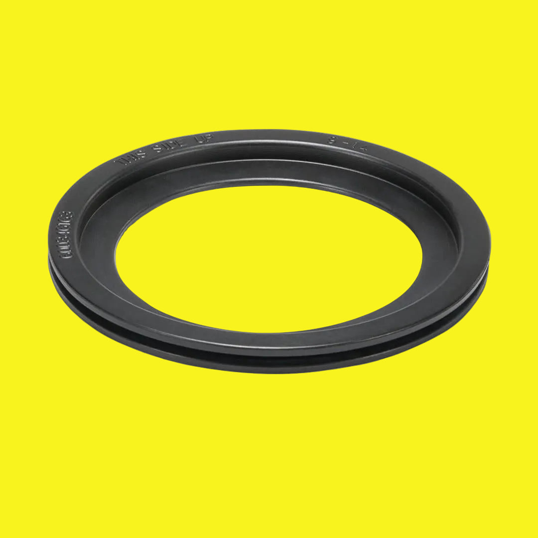 A black rubber flush ball seal for Dometic toilets.