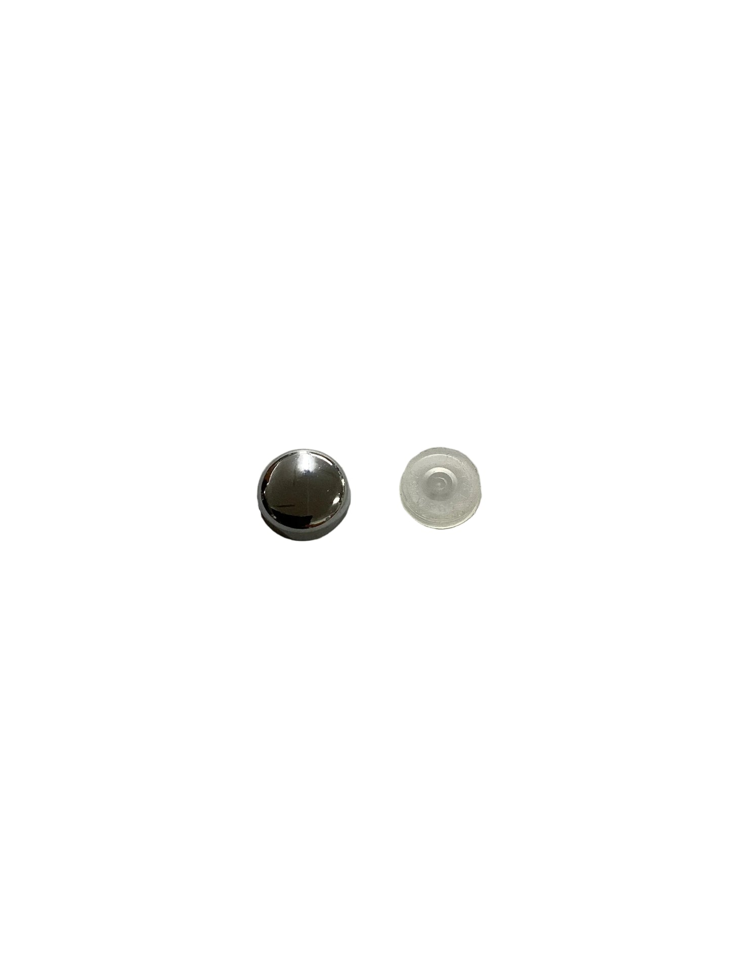 Round chrome screw or snap cover