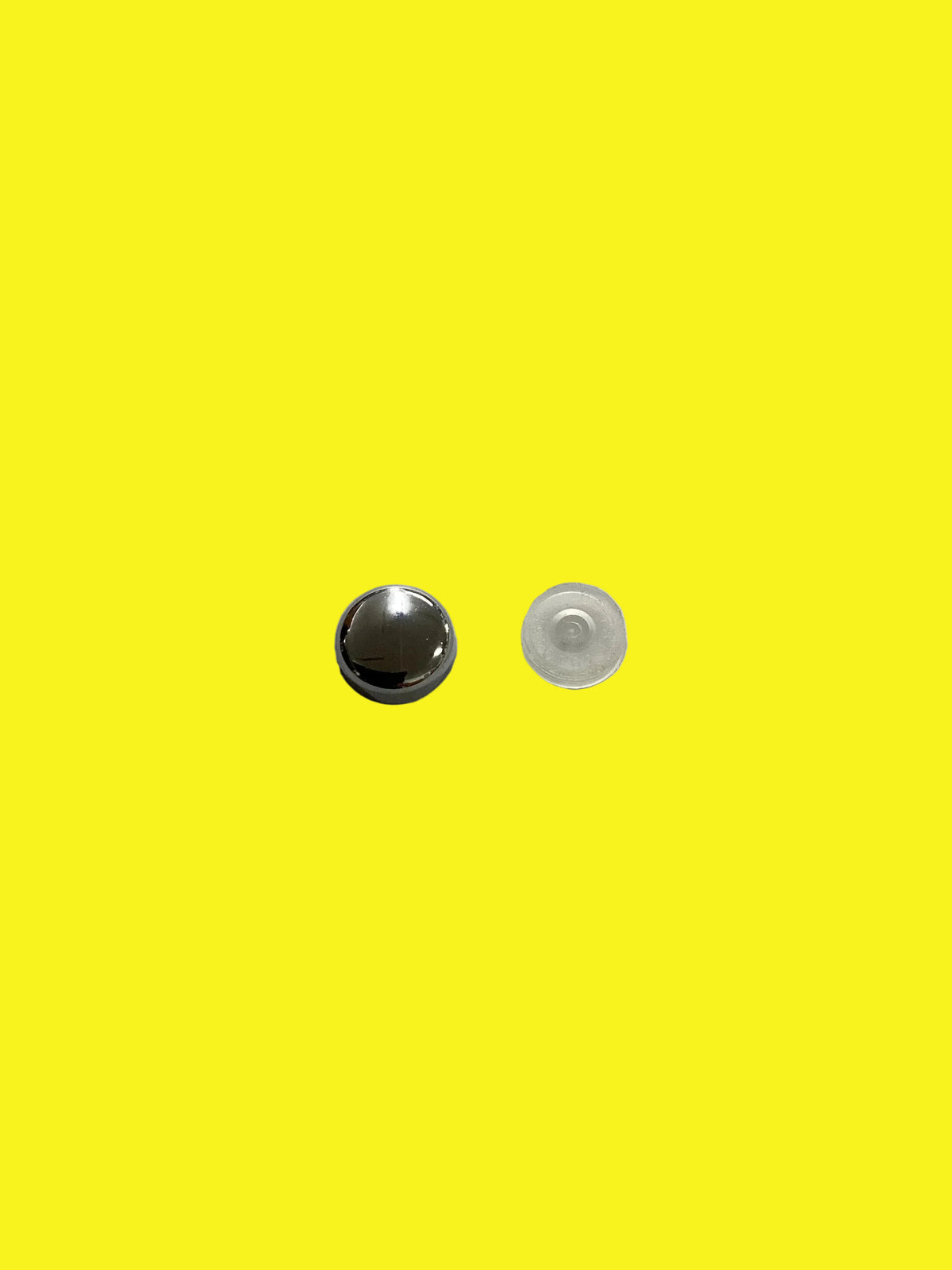 Round chrome screw or snap cover