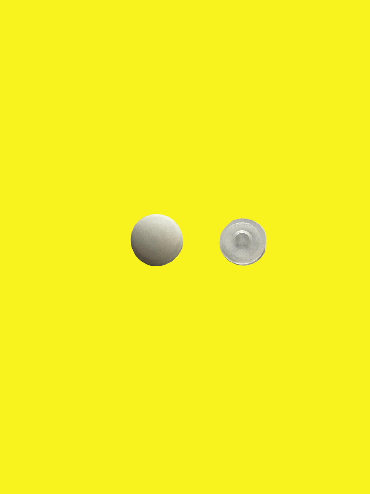 Round white screw or snap cover